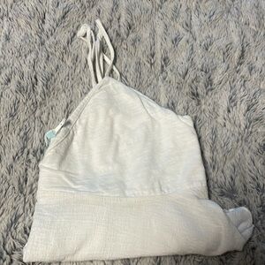 White crop tank top